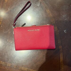 Michael Kors Scarlet Red Wristlet New With Tags